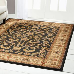Home Dynamix Area Rugs: Royalty Rug: 3208-457 Black Ivory 3'6"x5'2